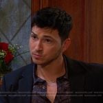 Alex’s black print shirt on Days of our Lives