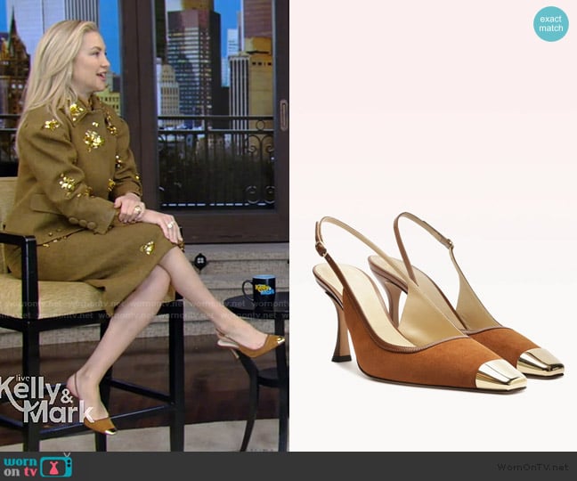 Alexandre Birman Olivia 85 Expresso worn by Kate Hudson on Live with Kelly and Mark