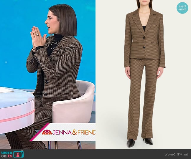 Alice + Olivia Persol Blazer and New Olivia Trouser worn by Daryn Carp on Today