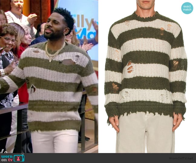 All Saints Sid Crewneck Sweater worn by Jason Derulo on Live with Kelly and Mark