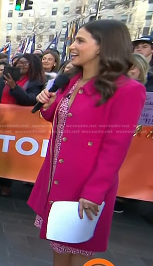 Angie Lassman's pink coat on Today