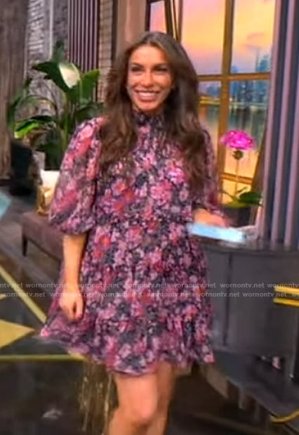 Alyssa’s floral print mini dress on The View