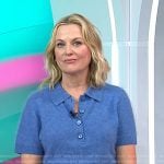 Amy Poehler’s blue polo sweater on Today