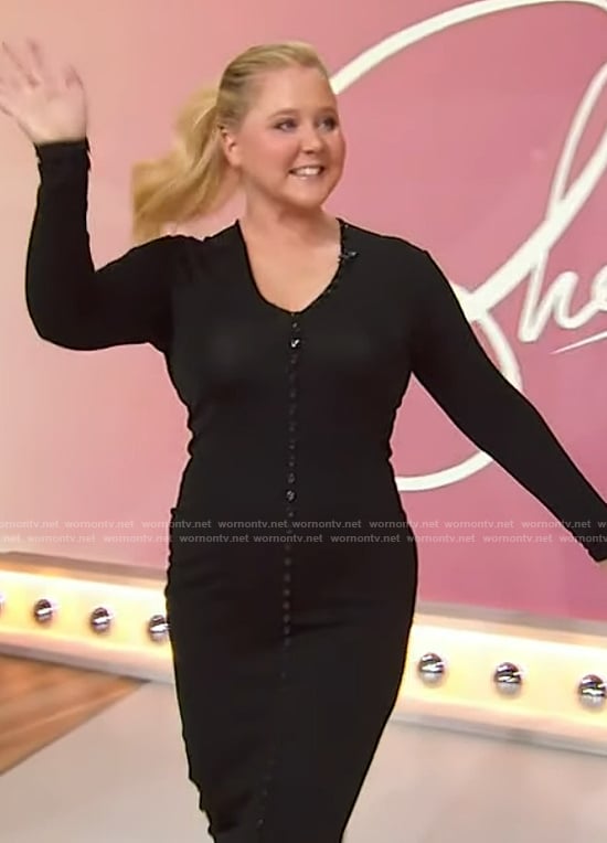 Amy Schumer’s black button front dress on Sherri