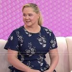 Amy Schumer’s navy floral print dress on Today