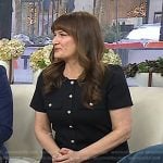 Ana Gasteyer’s black button front dress on Today