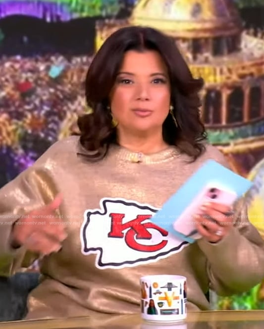 Ana’s gold KC metallic sweater on The View