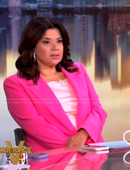 Ana’s pink blazer and pants on The View