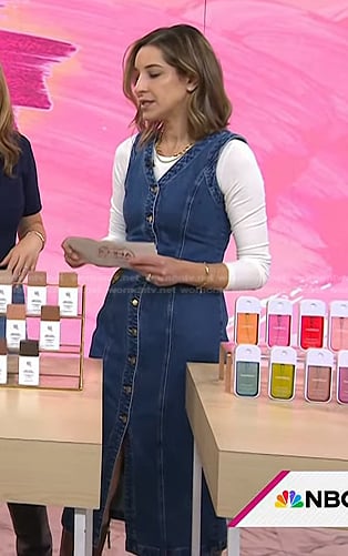 Andrea Lavinthal's button front denim dress on Today