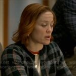 Angie’s grey plaid cardigan on Will Trent