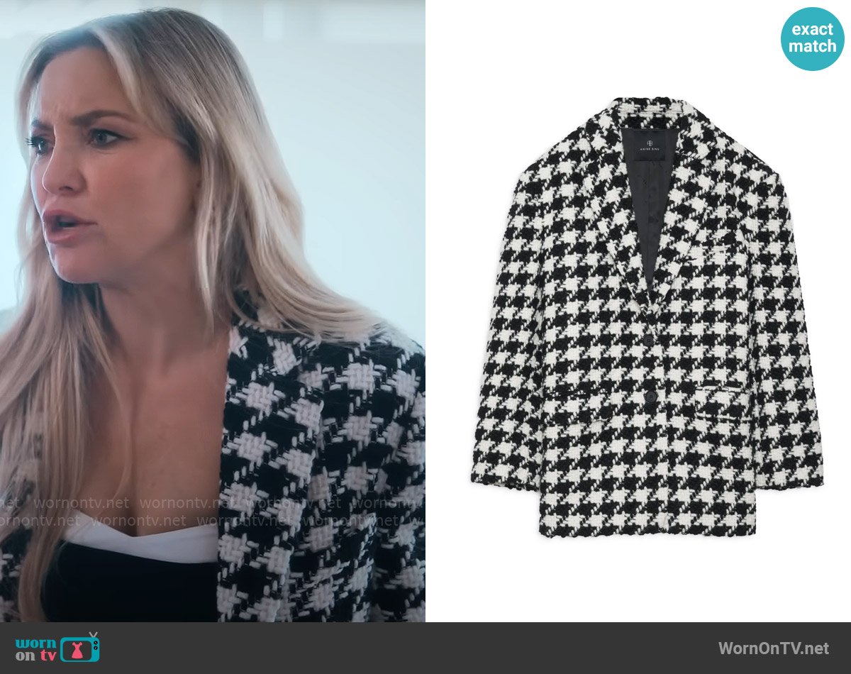 Anine Bing Quinn Blazer worn by Isla Gordon (Kate Hudson) on Running Point