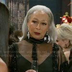 Anita’s sheer black embellished dress on Beyond the Gates