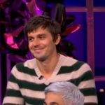 Antoni Porowski’s green and white striped sweater on The View