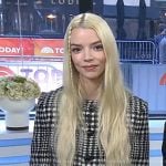 Anya Taylor-Joy’s houndstooth jacket and mini skirt on Today