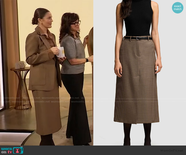 Argent  Tailored Skirt worn by Drew Barrymore on The Drew Barrymore Show