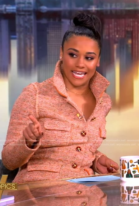 Ariana DeBose's tweed jacket on The View