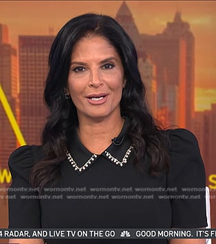 Darlene's black embellished collar dress on Today