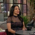 Audra’s floral mesh midi dress on The Young and the Restless