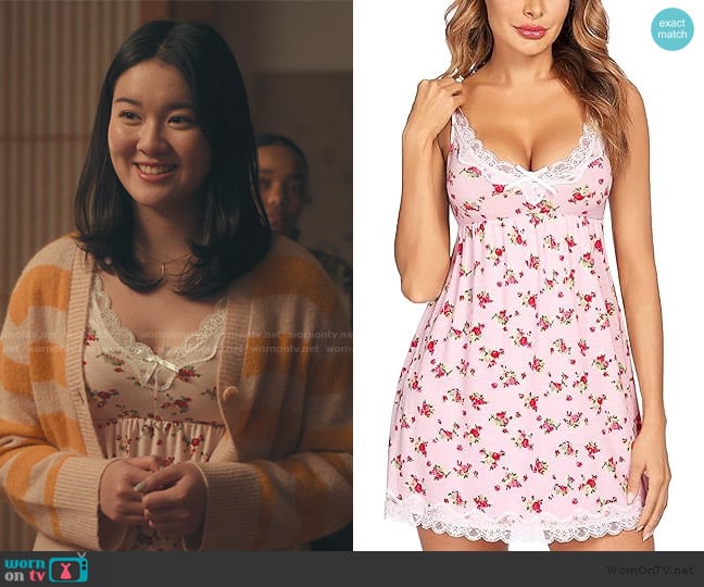 Avidlove Lace Chemise Nightgown worn by Stella Cho (Audrey Huynh) on XO Kitty