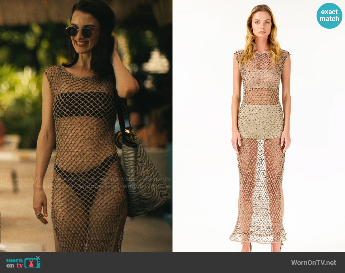 My Beachy Side Sprinkle Maxi Dress worn by Chloe (Charlotte Le Bon) on The White Lotus