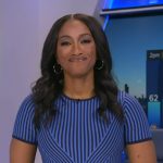 Brittany’s blue striped dress on Good Morning America