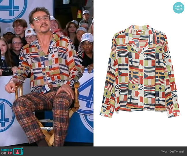 Bode International shirt worn by Pedro Pascal on Good Morning America