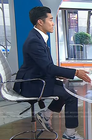Brian Cheung's blue and grey sneakers on Today