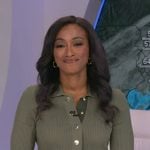 Brittany’s green rib knit dress on Good Morning America
