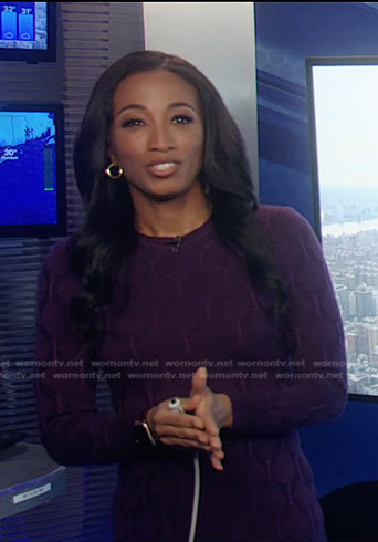 Brittany’s purple knit dress on Good Morning America