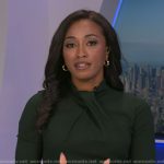 Brittany’s green twist neck dress on Good Morning America