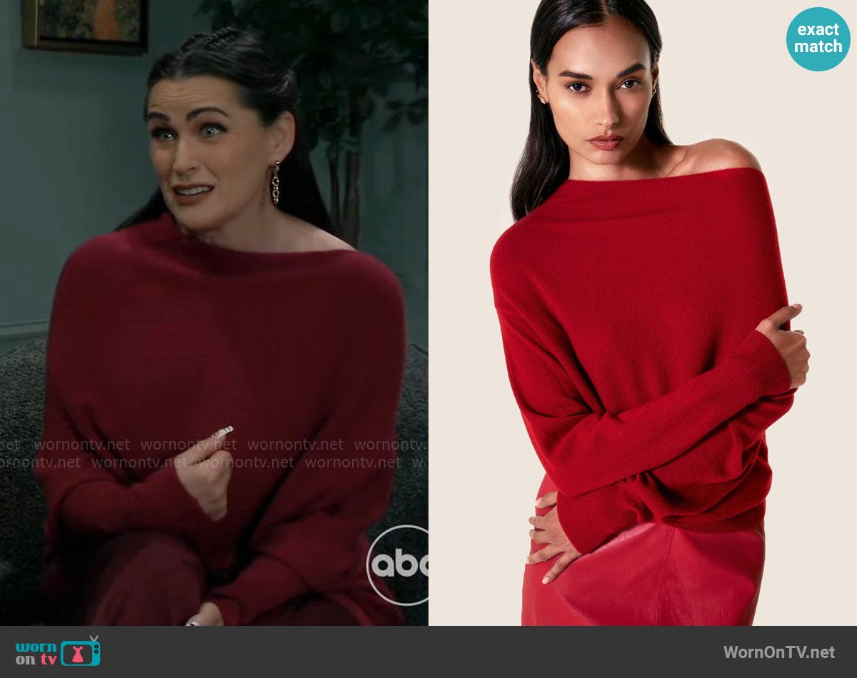 Brochu Walker Lori Sweater worn by Lois Cerullo (Rena Sofer) on General Hospital