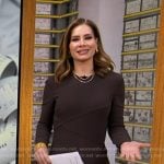 Rebecca’s brown asymmetric dress on Good Morning America