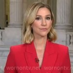 Caitlin Huey Burns’s red blazer on CBS Mornings
