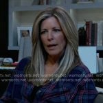 Carly's navy and pink plaid shirt on General Hospital