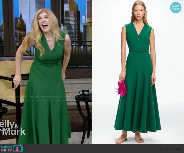 Connie’s green belted dress on Live with Kelly