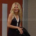 Cat’s black contrast trim sleeveless dress on Days of our Lives