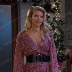 Cat’s red print maxi dress on Days of our Lives