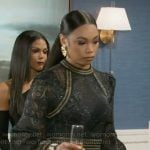 Chelsea’s black lace mini dress on Beyond the Gates