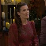 Chelsea’s red ruffled Valentine’s day dress on The Young and the Restless