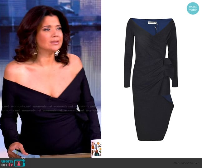 Chiara Boni La Petite Robe Silveria Sugar Lurex Dress worn by Ana Navarro on The View