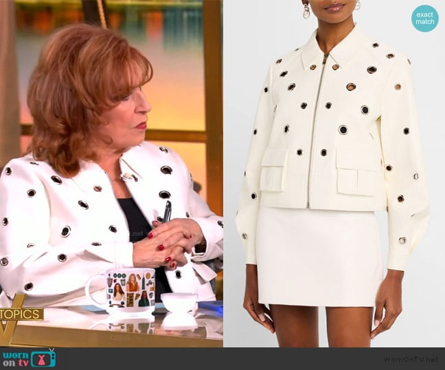 Cinq a Sept Harriet Faux Leather Jacket worn by Joy Behar on The View