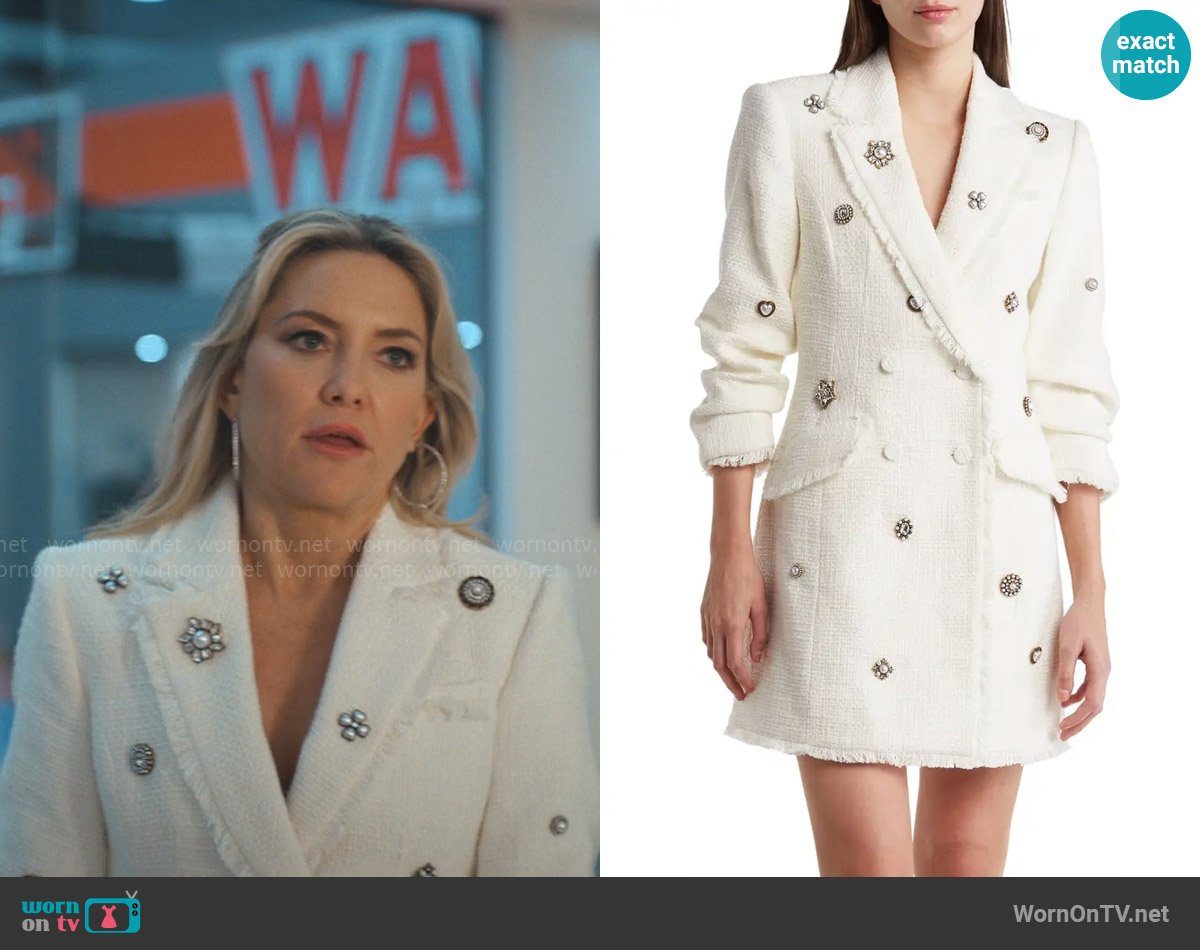 Cinq a Sept Joel Embellished Blazer Dress worn by Isla Gordon (Kate Hudson) on Running Point