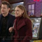 Claire’s burgundy coat on The Young and the Restless