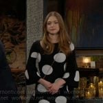 Claire’s polka dot dress on The Young and the Restless