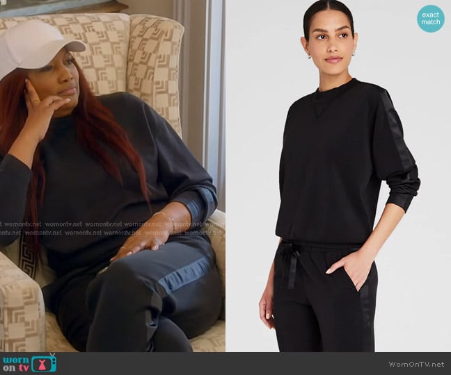 Garcelle’s black side stripe sweatshirt on RHOBH