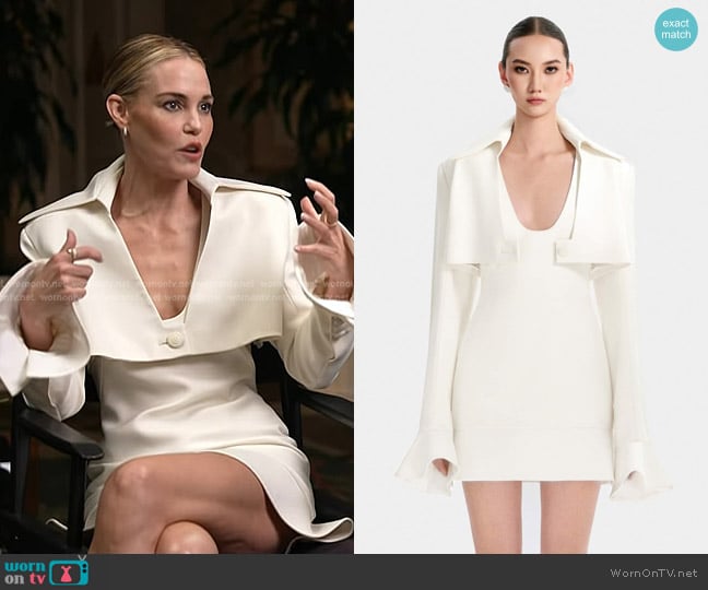 Cong Tri Crepe Cropped Jacket and Dress Set worn by Leslie Bibb on Today