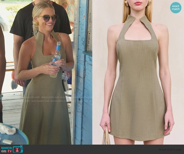 Madison’s olive square neck dress on Southern Charm