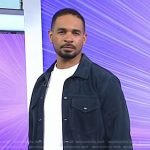 Damon Wayans Jr.’s navy suede jacket on Today