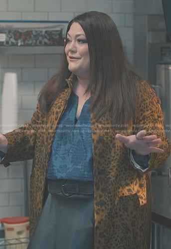 Dana's brown leopard coat on Sweet Magnolias