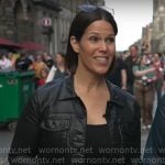 Dana’s leather trucker jacket on CBS Mornings